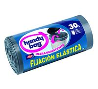 Handy Bag Buste da Basura 30 l, Extra Resistenti, Elastiche, 15 Buste