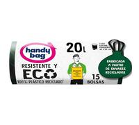 Handy Bag Sacchetti della spazzatura 20L, 90% riciclato, extra resistenti, 15 sacchetti