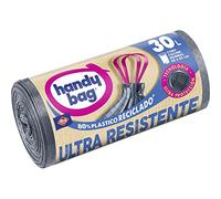 Handy Bag Sacchetti della spazzatura 30L, ultra resistenti, non gocciolano, 80% materiali riciclati, 15 sacchetti