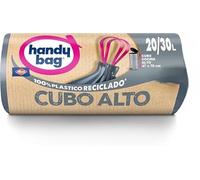 Handy Bag Sacchetti della spazzatura per bidone della spazzatura alta da cucina, extra resistente e antigoccia, autobloccante, 100% plastica riciclata, 20-30 l, 12 sacchetti