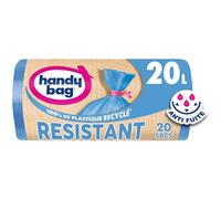 Handy Bag - Sacchetti per rifiuti a legame resistenti 20 x 20 sacchetti - Formanti: pellicola di plastica resistente - Massima tenuta - 100% plastica riciclata