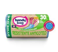 Handy Bag Sacchetti per rifiuti resistenti a prova di goccia, 100% riciclati, autobloccanti, 30 l, 20 sacchetti, 1 confezione