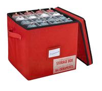 Handy Laundry, Conserva fino a 64 ornamenti natalizi, divisori regolabili, parte superiore coperta, due manici. La scatola portaoggetti mantiene le decorazioni natalizie pulite e asciutte per la