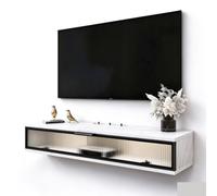 HANELREEZD Console multimediale con supporto TV galleggiante a parete | Mobile TV sospeso a parete for soggiorno camera da letto mobile tv
