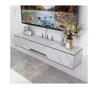 HANELREEZD Console TV sospesa con supporto TV sospeso a parete | Mobile TV sospeso a parete con linee sottili nere for soggiorno, camera da letto mobile tv