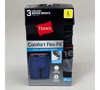 Hanes (3 Confezione Uomo Cool Comfort Boxer Slip Taglia L 91.4-96.5cm Nero /