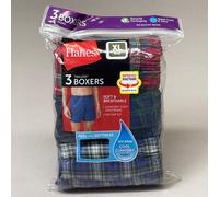 Hanes (3 Confezione) Uomo Cool Comfort Boxer Slip Taglia XL 102-107cm Blu/Red /