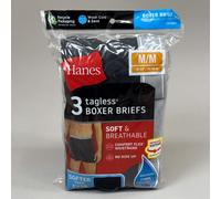 Hanes (3 Confezione Uomo Cool Comfort Boxer Slip Tg. M 81.3-86.4cm Nero/Grigio