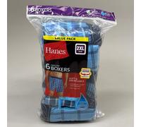 Hanes (6 Confezione Uomo Cool Comfort Boxer Slip Taglie 2XL 112-117cm Blu/Blu