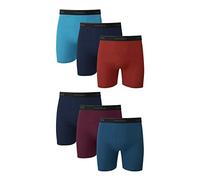 Hanes Boxer Briefs, Cool Dri Moisture-Wicking Underwear, Cotton No-Ride-up for Men, Multi-Packs Corti, Confezione da 6 - Tinti Assortiti, XL (Pacco da 6) Uomo