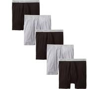 Hanes Boxer Briefs Da Uomo Neri E Grigi 5 O 10 Pezzi 1ª Qualità