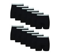 Hanes Boxer Briefs, Cool Dri Moisture-Wicking Underwear, Cotton No-Ride-up for Men, Multi-Packs Available Corti, 12 Pezzi - Nero, M (Pacco Uomo