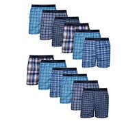 Hanes Boxer Senza Etichetta con Cintura Comfort Flessibile, Diverse Disponibili Pantaloncino, Misto-Confezione da 12, XL (Pacco Uomo