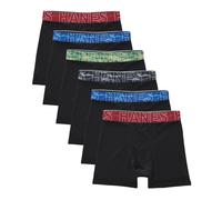 Hanes Boys' Big Performance Tween Boxer Brief Pack X-Temp Mesh Stretch Underwear Confezione da 6 Nero-Confezione da 6 M