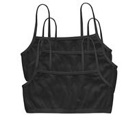 Hanes - Bralette da Donna, con Spalline, di Cotone (Confezione da 3), Nero/Nero/Nero, S