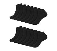 Hanes Value, Ankle Soft Moisture-Wicking Socks, Available in 10 And Packs Calzini, Nero-Confezione da 14, 7-11 (Pacco Donna