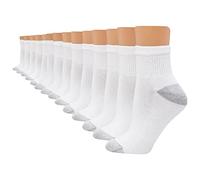 Hanes Caviglia Cool Comfort, Calzini Morbidi Che assorbono l'umidità, Taglie da 35 a 39, Bianco-Confezione da 14, 4-8 (Pacco Donna