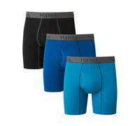 Hanes Comfort Flex Fit Ultra Soft Long Leg Boxer Brief 3-Pack Boxer Uomo (Pacco da 3)