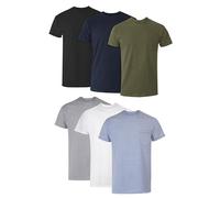 Hanes T-Shirt da Uomo in Cotone con Taschino, Traspirante, con Controllo degli odori, assortite, Confezione da 6, in Cotone, Traspirante, con Controllo degli odori, assortite, Confezione da 6 (6