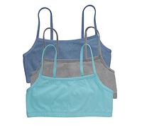 Hanes Set di 3 tavolette in Cotone Reggiseno, Opaque, Giacca in Denim/Concrete Heather/Ultra Blue, XXL Donna