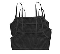 Hanes Cropped Bralette, Breathable Pullover Bra, Crop Top, Solid Or Assorted, 3-Pack Reggiseno, Opaque, Nero/Nero/Nero, XXL (Pacco da 3) Donna