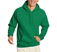 Hanes EcoSmart - Felpa con Cappuccio da Uomo, in Pile, Verde Kelly, Medium