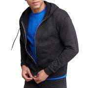 Hanes, EcoSmart Felpa con Cappuccio in Pile con Cerniera Integrale, da Uomo, Nero, Medium