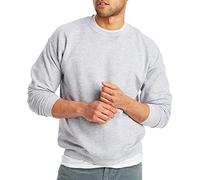 Hanes EcoSmart Fleece, Baumwollmischung, Rundhalsausschnitt, Sweatshirt für Herren (1 Oder 2 Stück) Maglia di Tuta, Acciaio Leggero, XXXXXL Uomo