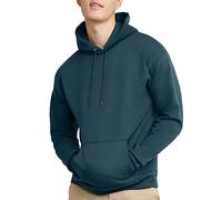 Hanes EcoSmart Hoodie, Midweight Fleece, Pullover Hooded Sweatshirt for Men Felpa con Cappuccio, Metallizzato Blu-Verde, XXXL Uomo
