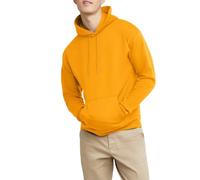Hanes P170 Felpa con Cappuccio, Opaco, Arancione Sicurezza, L Uomo