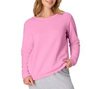 Hanes EcoSmart V-Notch Girocollo, Felpa Pullover in Pile da Donna, Rosa Vivace, Medium
