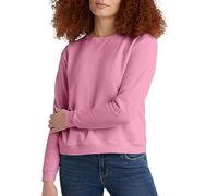 Hanes EcoSmart V-Notch Girocollo, Felpa Pullover in Pile da Donna, Rosa Vivace, Small