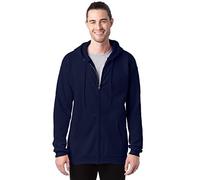 Hanes Ultimate Full-Zip Hoodie, Men's Hooded Fleece Sweatshirt with Zipper Felpa con Cappuccio, Blu Oltremare Scuro, XL Uomo