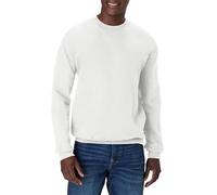Hanes - Felpa in cotone felpato, 283 g, girocollo White Large