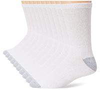 Hanes FreshIQ Cushion Crew - Calzini da uomo, confezione da 10, bianco, 6-12