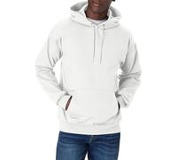 Hanes Cotone di Alta qualità Felpa con Cappuccio, Bianco, L Uomo