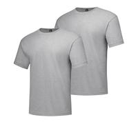 Hanes, Maglietta a Manica Corta Beefy-T (Confezione da 2) Light Steel Medium