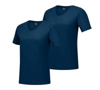Hanes Maglietta da Donna a Maniche Corte con Scollo a V, Blu Navy, Taglia S, Navy, S