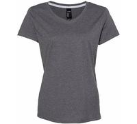 Hanes - Maglietta Donna A Manica Corta V-Neck X-Temp - 42V0-2XL - Grigio Fumo