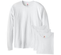 Hanes Men's 4 Pack Long Sleeve ComfortSoft T-Shirt, White, X-Large