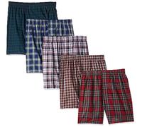 Hanes Men's 5 Pack Ultimate Tartan Boxers - Colors May Vary,Large