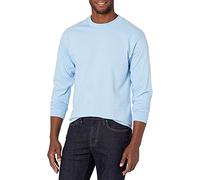 Hanes Men's Beefy Long Sleeve Shirt, Light Blue, M