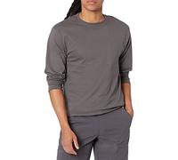 Hanes Men's Beefy Long Sleeve Shirt, Smoke Gray, L