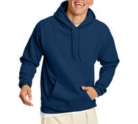 Hanes Mens Big and Tall Pullover EcoSmart Hooded Sweatshirt Navy 4X Large
