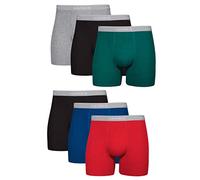 Hanes Men's Comfort Flex Exposed Waistband Boxer Brief, Assorted-6, Large