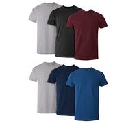 Hanes Men's ComfortSoft Tagless Pocket T's, 6 Pack, Assorted, Medium