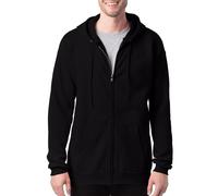 Hanes Mens Full Zip Ultimate Heavyweight Hoodie Black Small