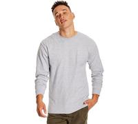 Hanes Men's Long Sleeve Beefy-T Shirt, Light Steel, Large (Pack of 2)