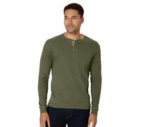Hanes Maglia Henley Uomo a manica lunga