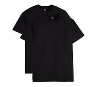 Hanes Men's Nano Premium Cotton T-Shirt (Pack of 2), Black, Medium